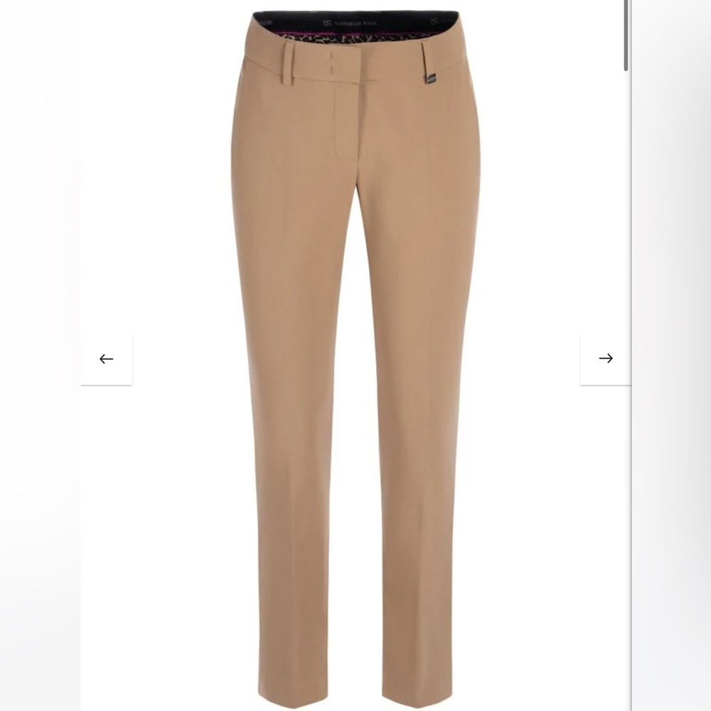 RAFFAELLO ROSSI LUXURY WOMENS SLACKS PANTS TAN SIZE 4